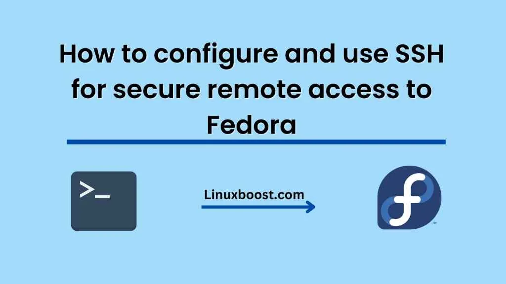 How to configure and use SSH for secure remote access to Fedora